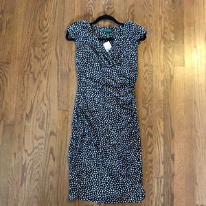 Black/White Ralph Lauren Dress. Size 8 NWT